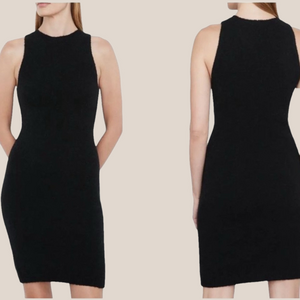 NWT Vince Sleeveless Sweater Mini Dress in Black Size M